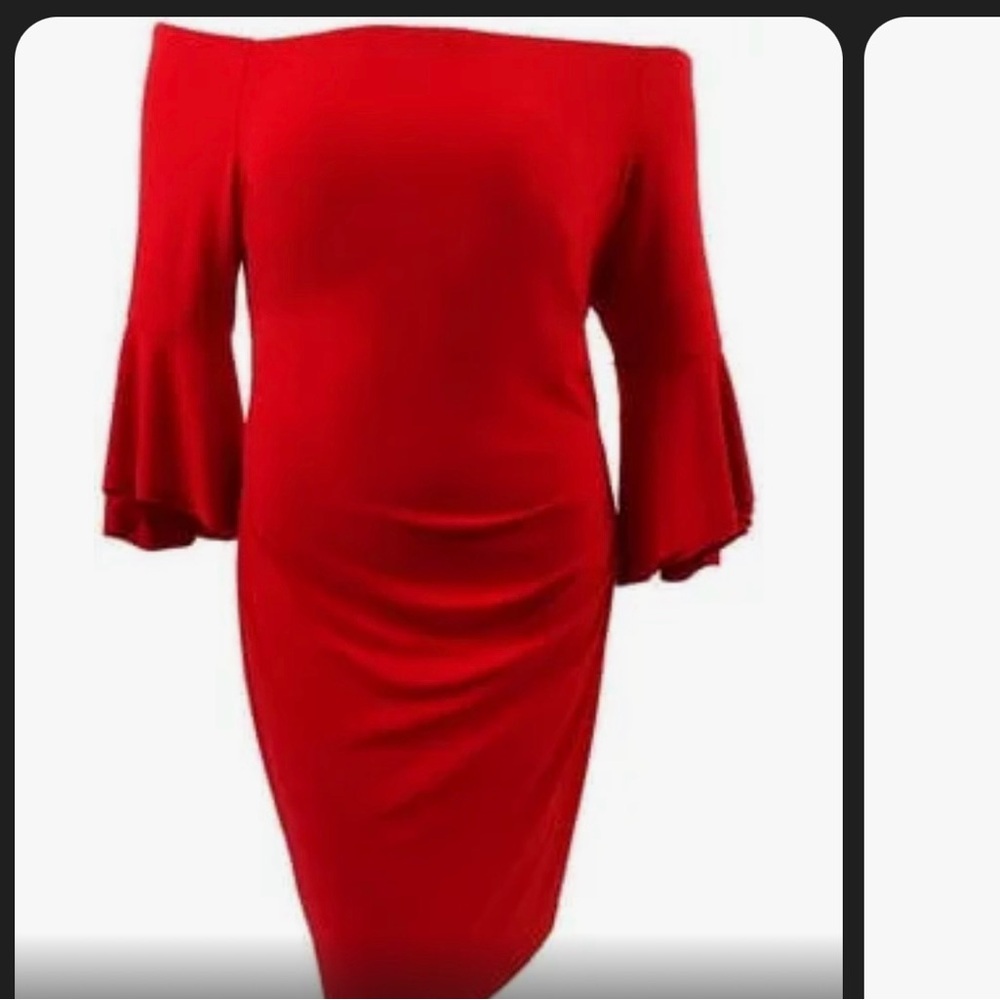 Ralph Lauren 12 P Off Shoulder Dress